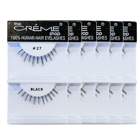 100% Human Hair Bottom Eyelashes #27 (12 units)