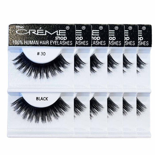 100% Human Hair Eyelashes #30 (12 units)