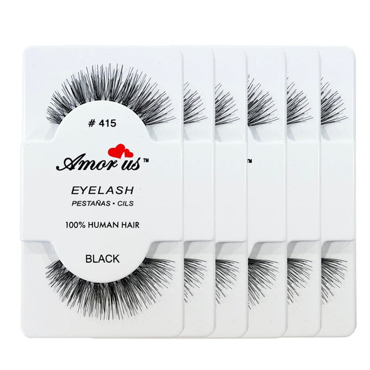 100% Human Hair Eyelashes #415 (12 units)