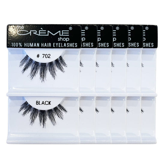 100% Human Hair Eyelashes #702 (12 units)
