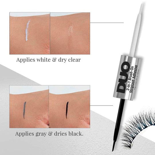 2-In-1 Brush-On Striplash Adhesive Dark & Clear (6 units)