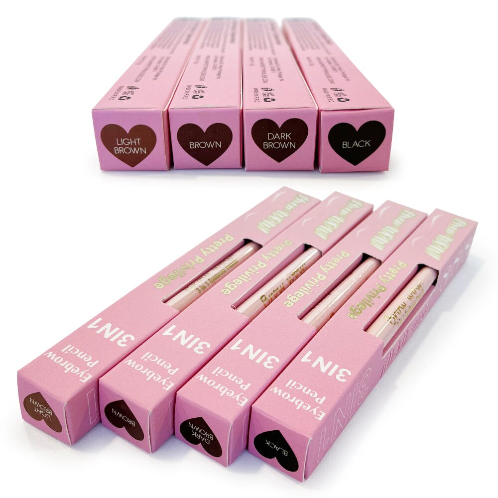 3-in-1 Brow Pencil + Razor + Spoolie (24 Units)