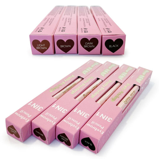 3-in-1 Brow Pencil + Razor + Spoolie (24 Units)