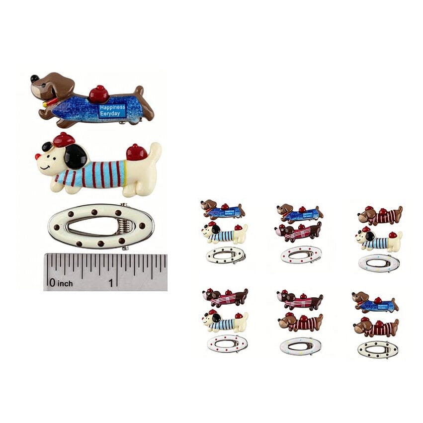 3-Piece Cute Dog Hair Clip Set 029 (12 units)
