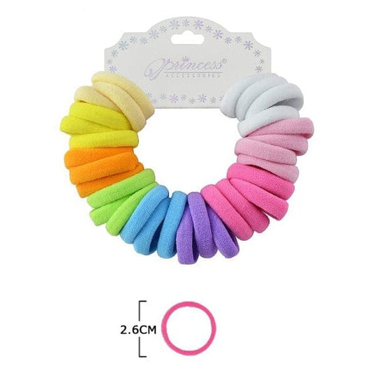 30PCS Pastel Hair Elastics Band Set 32002P1 (12 units)
