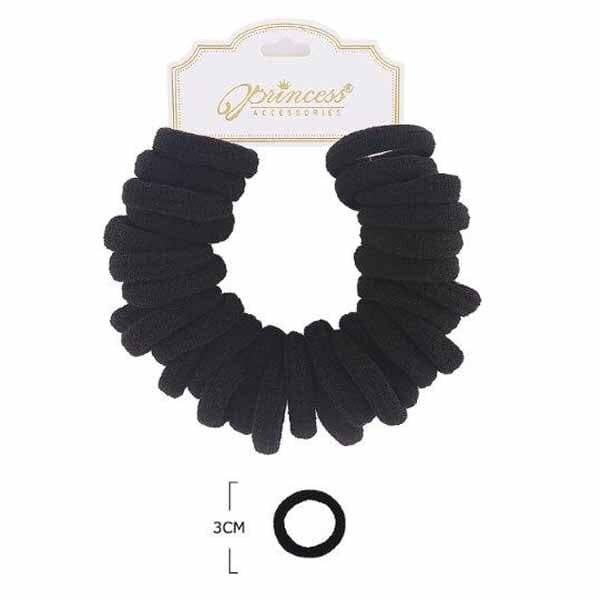 30 PC Hair Band Black Color (12 units)
