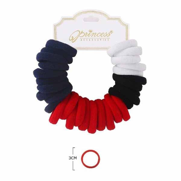 30PC Hair Band School Color 32002E (12 units)