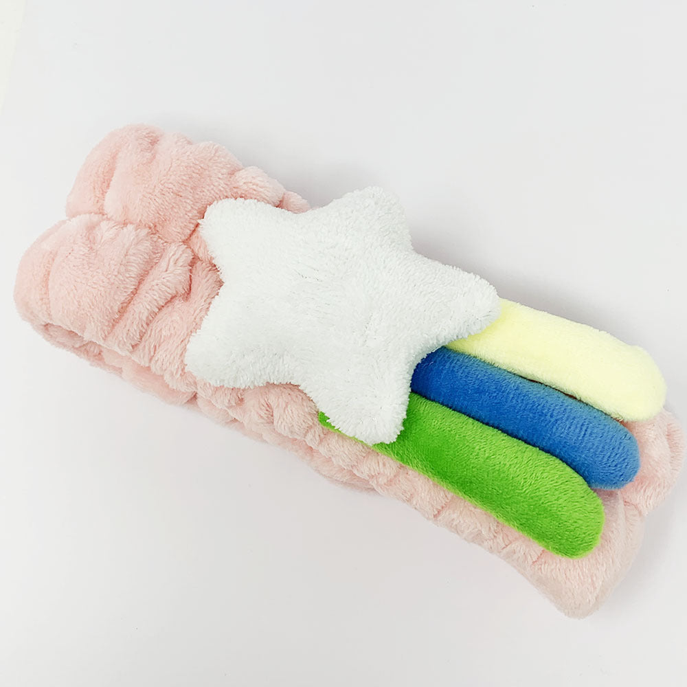 3D Shooting Star Teddy Plush Headband Pink (1 unit)
