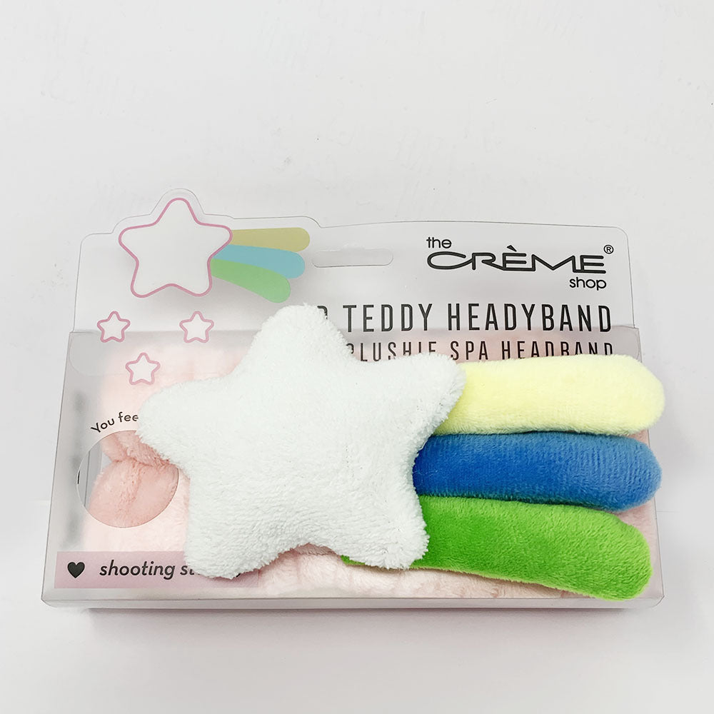 3D Shooting Star Teddy Plush Headband Pink (1 unit)