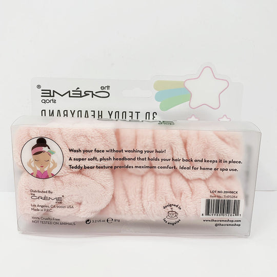 3D Shooting Star Teddy Plush Headband Pink (1 unit)