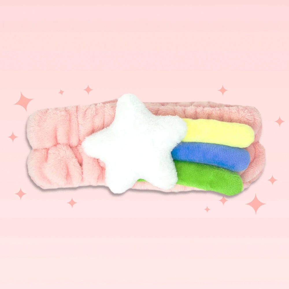 3D Shooting Star Teddy Plush Headband Pink (1 unit)