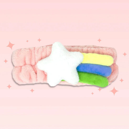 3D Shooting Star Teddy Plush Headband Pink (1 unit)