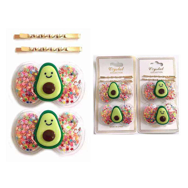 4 PC Kids Avocado Hair Pin 0354 (12 units)