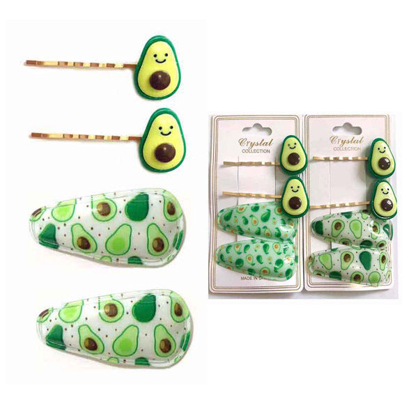 4 PC Kids Avocado Hair Pin 0381 (12 units)
