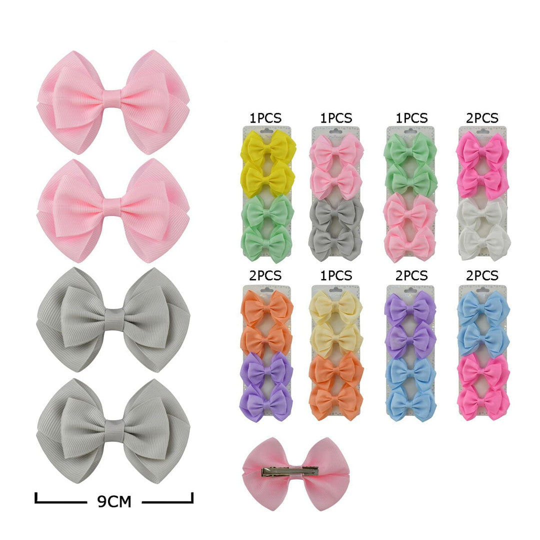 4PCS Classic Grosgrain Bow Hair Clip 10018P (12 units)