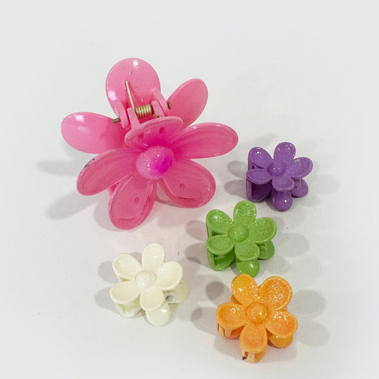 5-Piece Flower Hair Clip Set 17258 (12 units)