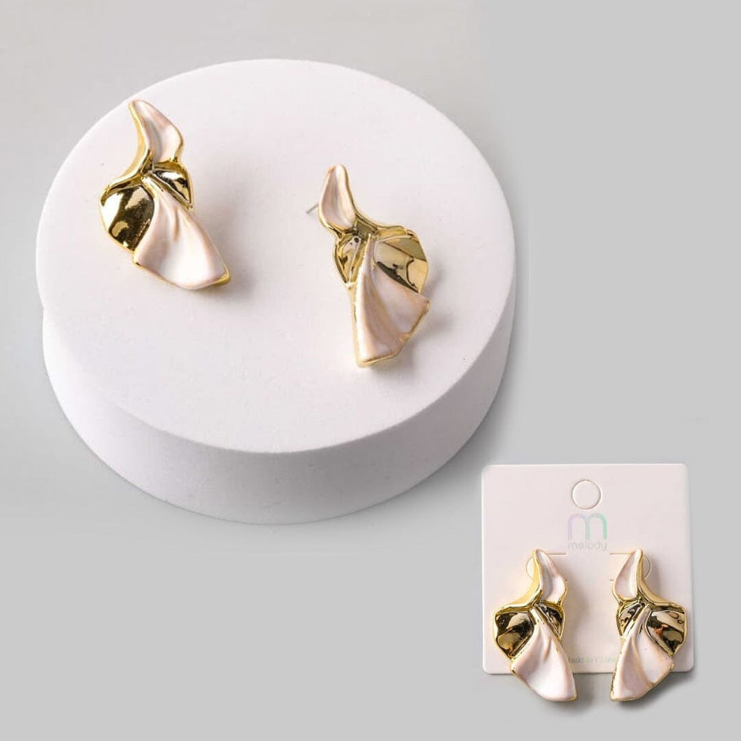 Abstract Gold Statement Stud Earrings 39840 (12 units)
