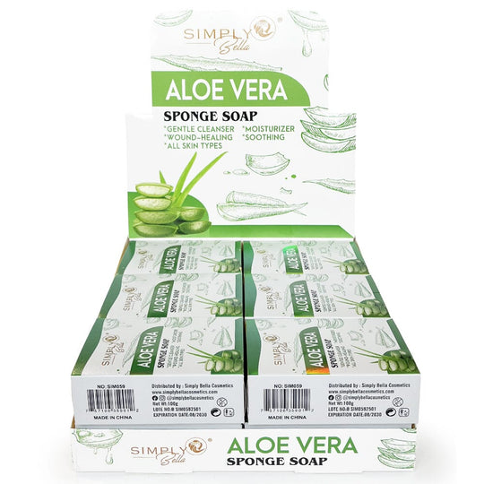 Aloe Vera Sponge Soap (12 units)