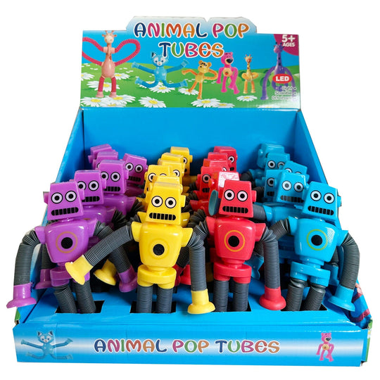 Animal Pop Tubes Robot Fidget Toy 1824 (24 units)
