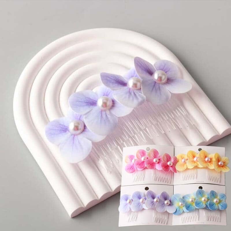 Artificial Pearl Flower Hair Comb 5657 (12 units)