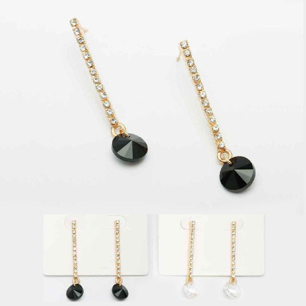Bar Crystal Drop Earrings 34596BC (12 units)