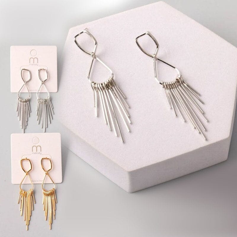 Bar Waterfall Infinity Ring Earring 38204GS (12 units)
