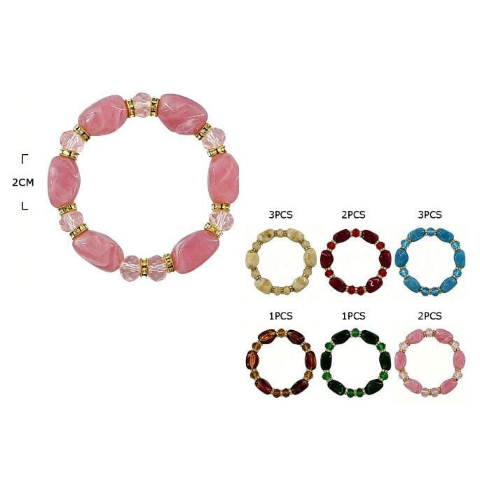 Beaded Stretch Bracelet 43765 (12 units)