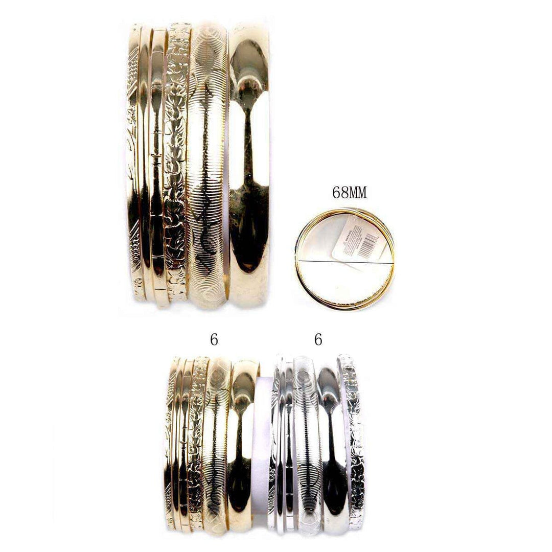 Boho Stacked Bangle Bracelet Set 5654GS (12 units)