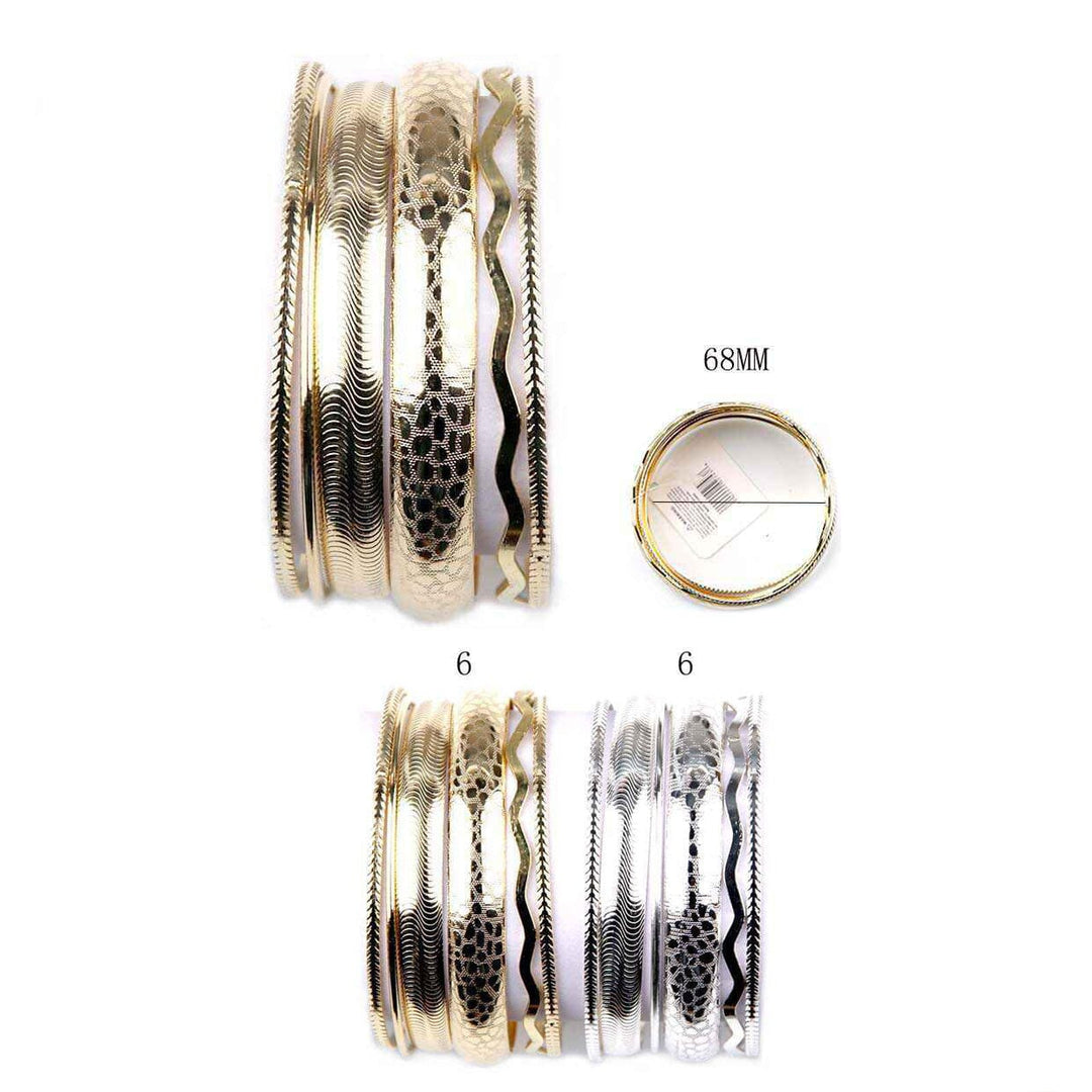 Boho Stacked Bangle Bracelet Set 5655GS (12 units)
