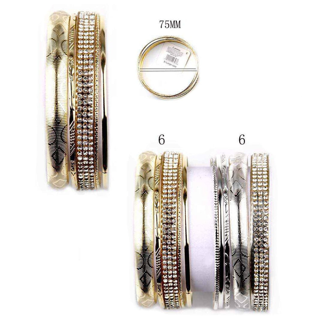Boho Stacked Bangle Bracelet Set 5662GS (12 units)