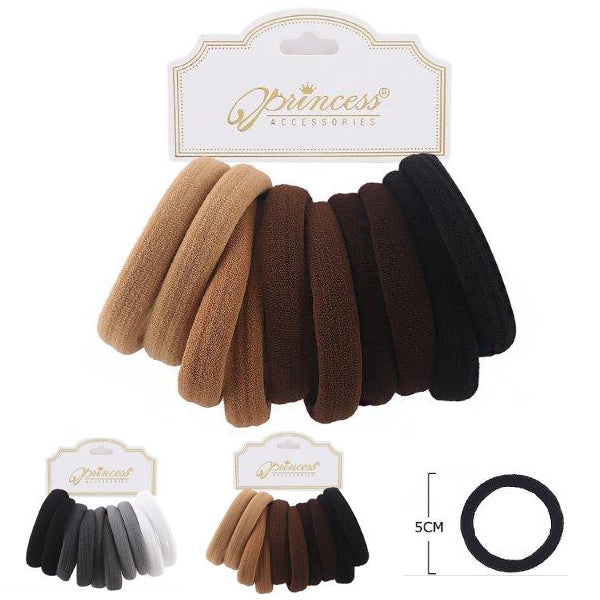 Brown Grey Tone 10 PC Elastic Hair Band 011BG2 (12 units)