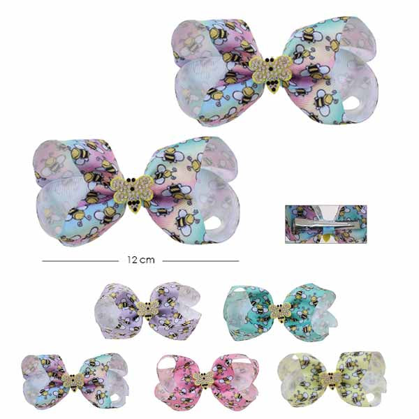 Bumble Bee Hair Bow 7905 ( 24 units)