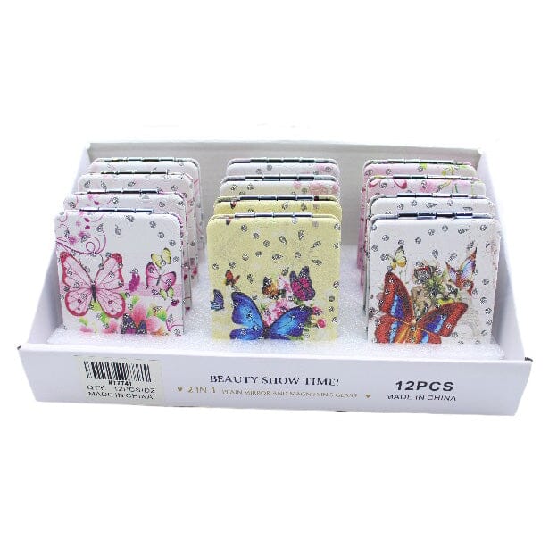 Butterfly Folding Mirror – Cute & Sparkly 7741  (12 units)