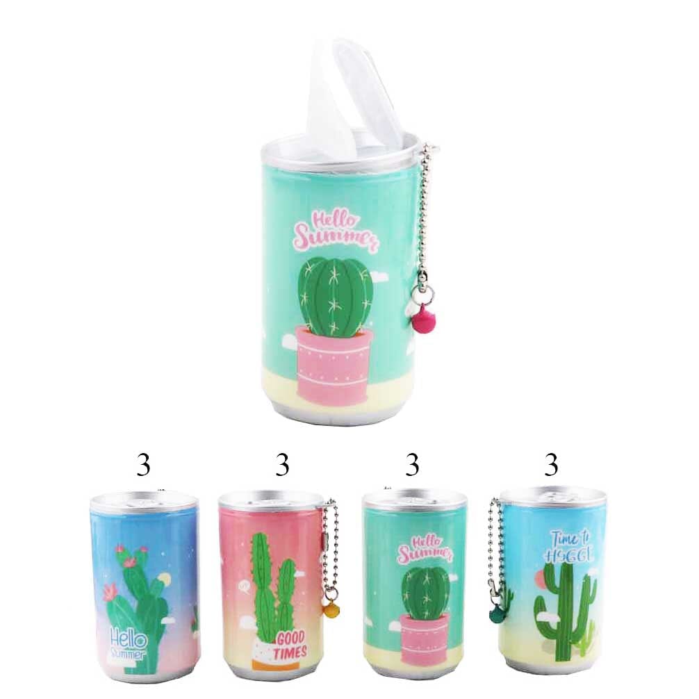 Cactus Themed Mini Soda Can Tissue Holder Keychain 3616 (12 units)