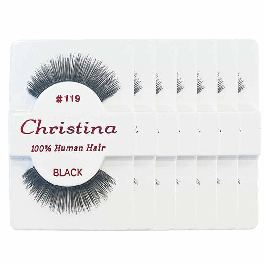 Christina 100% Human Hair Eyelashes #119 (12 units)