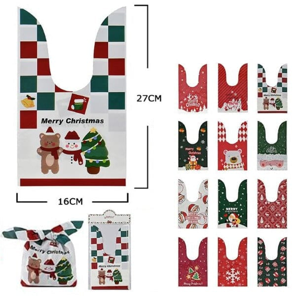 10PCS Christmas Gift Bag Assorted Designs 30122 (12 units)