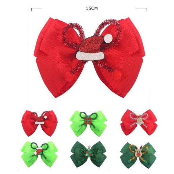 Christmas Hair Bows 6010 (12 units)