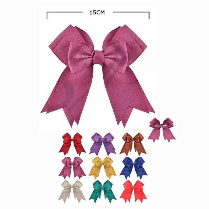 Classic Oversized Ribbon Bow Hair Clip 26090D (12 units)