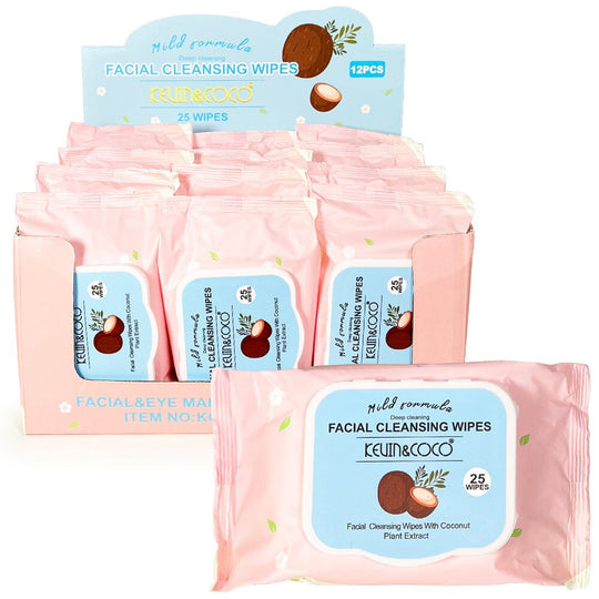 Coconut Makeup Remover Wipes (12 units)