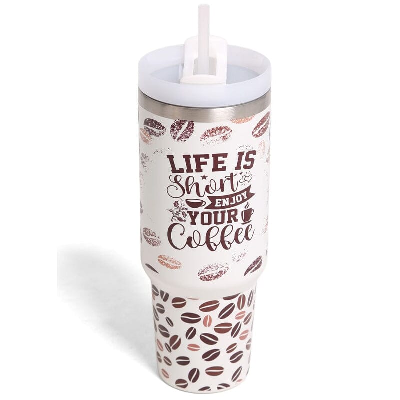 Coffee Bean Tumbler W/Handle 40oz Double Wall 812 CFBEAN (1 unit)