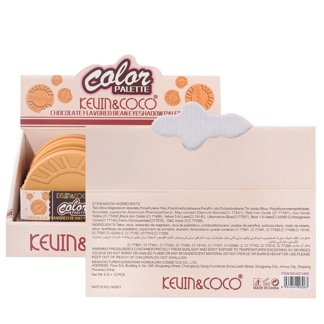 Color Palette Chocolate Flavored Bean Eyeshadow Palette 1455 (12 units)