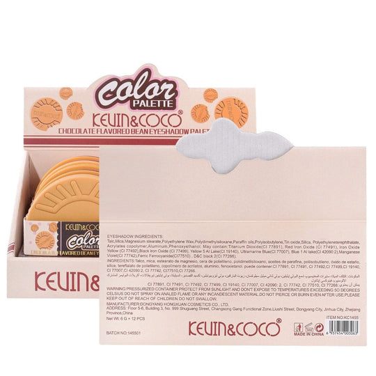 Color Palette Chocolate Flavored Bean Eyeshadow Palette 1455 (12 units)