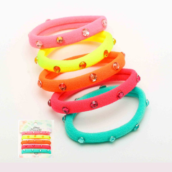 Colorful 5PC Hair Tie Set 9639 (12 units)