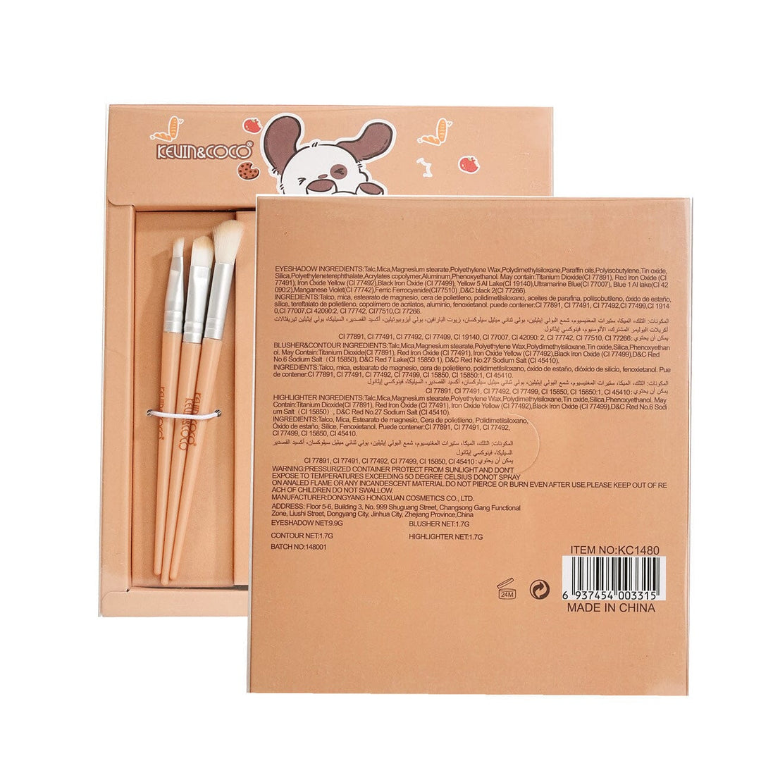 Cookie Makeup Kit – 12 Color Eyeshadow Palette with Brushes (6 units)
