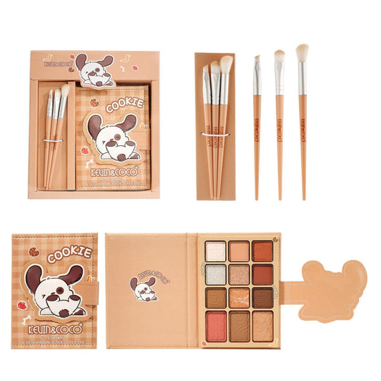 Cookie Makeup Kit – 12 Color Eyeshadow Palette with Brushes (6 units)