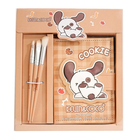 Cookie Makeup Kit – 12 Color Eyeshadow Palette with Brushes (6 units)