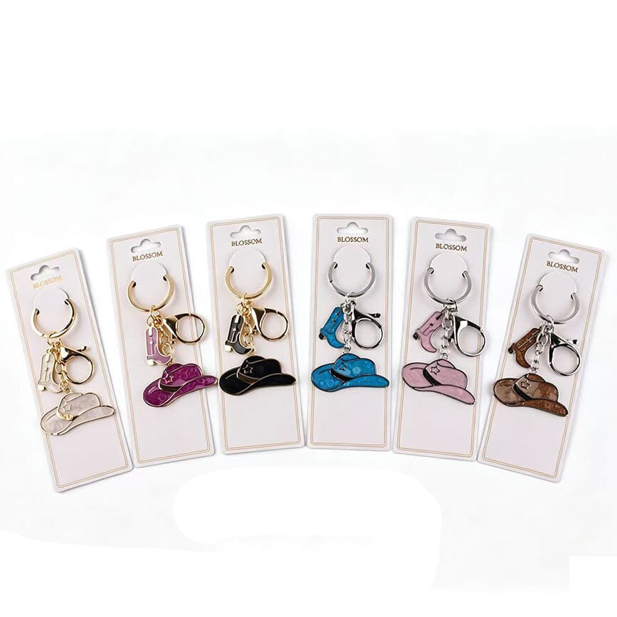 Cowgirl Hat & Boot Keychain 996 (12 units)