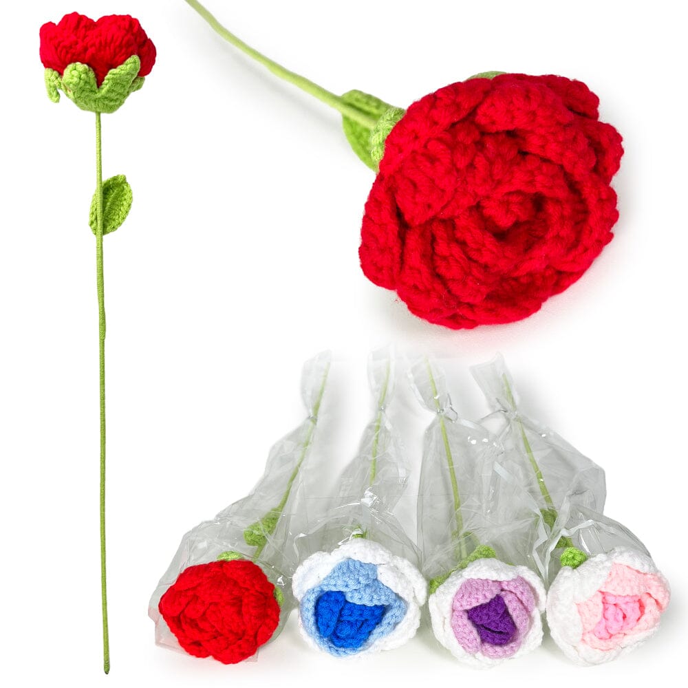 Crochet Flower Knitted Rose 11644 (12 units)