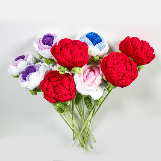 Crochet Flower Knitted Rose 11644 (12 units)