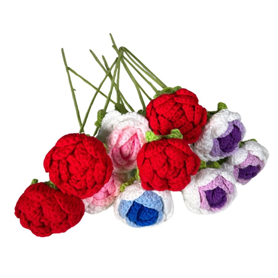Crochet Flower Knitted Rose 11644 (12 units)